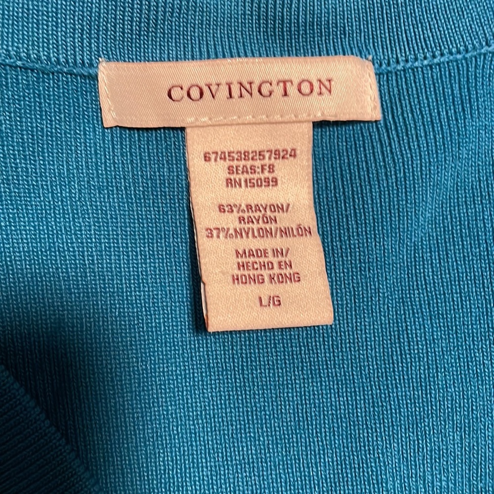 Covington Teal Top Cardigan Set - L - Picture 5 of 9